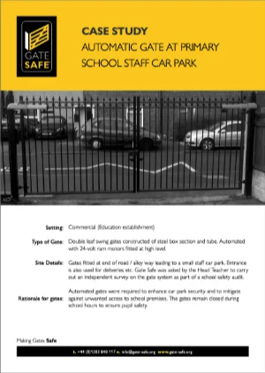 case study automatic gate at primary shcool car park
