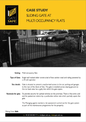 Case study sliding gates at multi occupancy flats