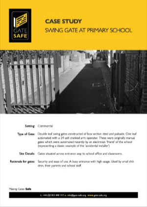 Case study swing gate at primary school